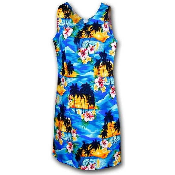 Womens Hawaiia Pacific Legend Sunset Palm Hawaiian Dress Womens Hawaiia Pacific Legend Sunset Palm Hawaiian Dress
